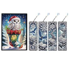 Load image into Gallery viewer, Christmas Winter Diamond Painting Diary Book with Crystal Pendant Bookmark Gifts
