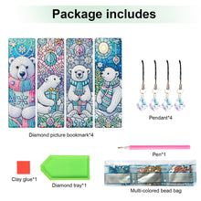 Load image into Gallery viewer, Christmas Winter Diamond Painting Diary Book with Crystal Pendant Bookmark Gifts
