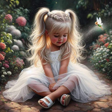 Load image into Gallery viewer, Cute Little Girl 40*40CM(Canvas) Full Round Drill Diamond Painting
