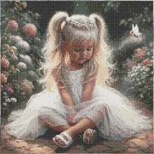 Load image into Gallery viewer, Cute Little Girl 40*40CM(Canvas) Full Round Drill Diamond Painting
