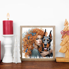Load image into Gallery viewer, Girl And Dog 30*30CM(Canvas) Partial Special Shaped Drill Diamond Painting
