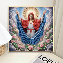 Load image into Gallery viewer, Religion - Virgin Mary 30*30CM(Canvas) Partial Special Shaped Drill Diamond Painting
