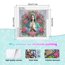 Load image into Gallery viewer, Religion - Virgin Mary 30*30CM(Canvas) Partial Special Shaped Drill Diamond Painting
