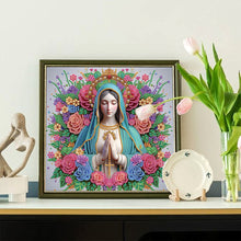 Load image into Gallery viewer, Religion - Virgin Mary 30*30CM(Canvas) Partial Special Shaped Drill Diamond Painting
