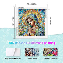 Load image into Gallery viewer, Religion - Virgin Mary 30*30CM(Canvas) Partial Special Shaped Drill Diamond Painting
