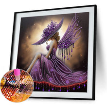 Load image into Gallery viewer, Elegant Lady In A Top Hat-Woman 30*30CM(Canvas) Partial Special Shaped Drill Diamond Painting
