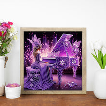 Load image into Gallery viewer, Elegant Lady In A Top Hat-Woman 30*30CM(Canvas) Partial Special Shaped Drill Diamond Painting
