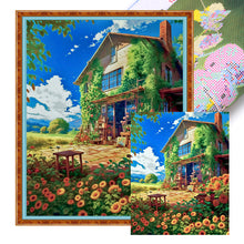 Load image into Gallery viewer, Flower cottage-50*60CM  16CT Stamped Cross Stitch
