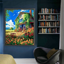 Load image into Gallery viewer, Flower cottage-50*60CM  16CT Stamped Cross Stitch
