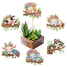 Load image into Gallery viewer, 6Pcs Animal Stakes Diamond Painting Kits DIY Diamond Art Kits for Beginners

