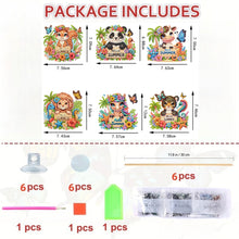 Load image into Gallery viewer, 6Pcs Animal Stakes Diamond Painting Kits DIY Diamond Art Kits for Beginners

