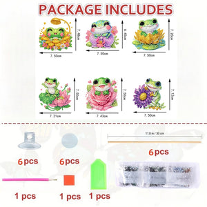 6Pcs Animal Stakes Diamond Painting Kits DIY Diamond Art Kits for Beginners