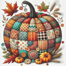 Load image into Gallery viewer, Colorful mosaic pumpkin-40*40CM  14CT Stamped Cross Stitch

