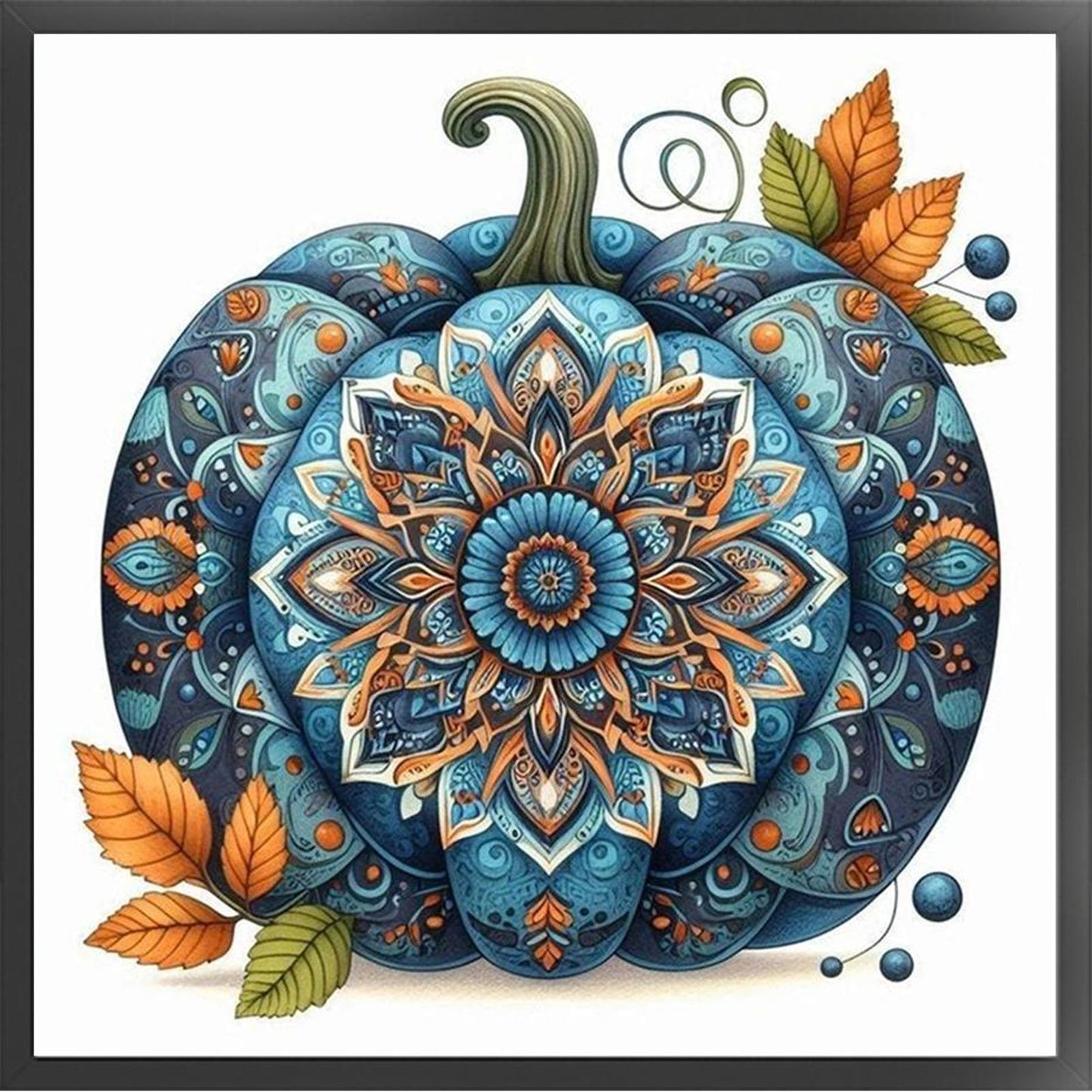 Mandala Pumpkin - Full 14CT Stamped Cross Stitch 40x40CM - Huacan