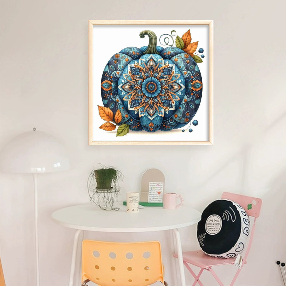 Mandala Pumpkin - Full 14CT Stamped Cross Stitch 40x40CM - Huacan