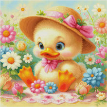 Load image into Gallery viewer, Little yellow duck - 60*60CM 14CT Stamped Cross Stitch Egyptian cotton（Spring Brand）
