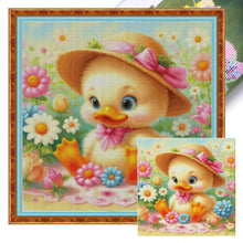 Load image into Gallery viewer, Little yellow duck - 60*60CM 14CT Stamped Cross Stitch Egyptian cotton（Spring Brand）
