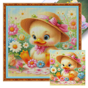 Little yellow duck - 60*60CM 14CT Stamped Cross Stitch Egyptian cotton（Spring Brand）