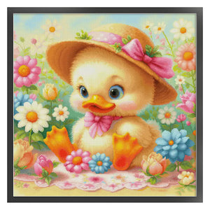 Little yellow duck - 60*60CM 14CT Stamped Cross Stitch Egyptian cotton£¨Spring Brand£©