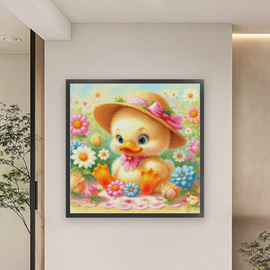 Little yellow duck - 60*60CM 14CT Stamped Cross Stitch Egyptian cotton（Spring Brand）