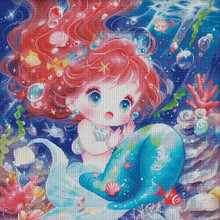 Load image into Gallery viewer, Mermaid princess - 65*65CM 14CT Stamped Cross Stitch Egyptian cotton£¨Spring Brand£©
