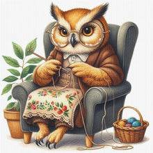 Load image into Gallery viewer, Embroidered owl-30*30CM  18CT Stamped Cross Stitch
