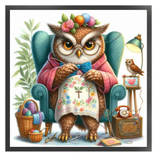 Load image into Gallery viewer, Embroidered owl-30*30CM  18CT Stamped Cross Stitch
