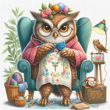 Load image into Gallery viewer, Embroidered owl-30*30CM  18CT Stamped Cross Stitch
