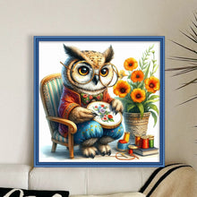 Load image into Gallery viewer, Embroidered owl-30*30CM  18CT Stamped Cross Stitch
