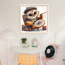 Load image into Gallery viewer, Embroidered owl-30*30CM  18CT Stamped Cross Stitch
