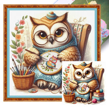 Load image into Gallery viewer, Embroidered owl-30*30CM  18CT Stamped Cross Stitch
