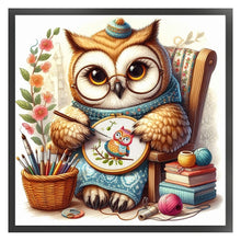 Load image into Gallery viewer, Embroidered owl-30*30CM  18CT Stamped Cross Stitch
