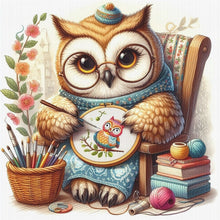 Load image into Gallery viewer, Embroidered owl-30*30CM  18CT Stamped Cross Stitch
