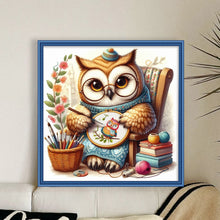 Load image into Gallery viewer, Embroidered owl-30*30CM  18CT Stamped Cross Stitch
