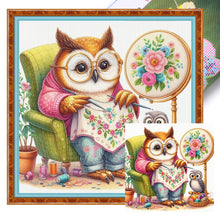 Load image into Gallery viewer, Embroidered owl-30*30CM  18CT Stamped Cross Stitch
