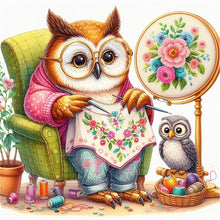 Load image into Gallery viewer, Embroidered owl-30*30CM  18CT Stamped Cross Stitch
