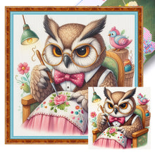 Load image into Gallery viewer, Embroidered owl-30*30CM  18CT Stamped Cross Stitch
