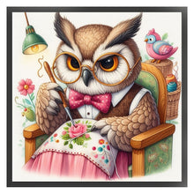 Load image into Gallery viewer, Embroidered owl-30*30CM  18CT Stamped Cross Stitch
