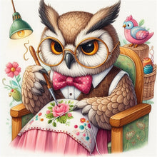 Load image into Gallery viewer, Embroidered owl-30*30CM  18CT Stamped Cross Stitch
