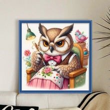 Load image into Gallery viewer, Embroidered owl-30*30CM  18CT Stamped Cross Stitch
