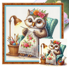 Load image into Gallery viewer, Embroidered owl-30*30CM  18CT Stamped Cross Stitch
