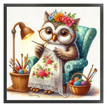 Load image into Gallery viewer, Embroidered owl-30*30CM  18CT Stamped Cross Stitch
