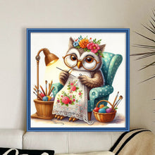 Load image into Gallery viewer, Embroidered owl-30*30CM  18CT Stamped Cross Stitch
