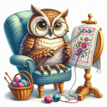 Load image into Gallery viewer, Embroidered owl-30*30CM  18CT Stamped Cross Stitch

