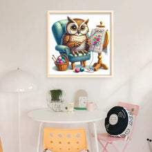 Load image into Gallery viewer, Embroidered owl-30*30CM  18CT Stamped Cross Stitch

