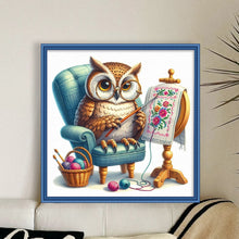 Load image into Gallery viewer, Embroidered owl-30*30CM  18CT Stamped Cross Stitch
