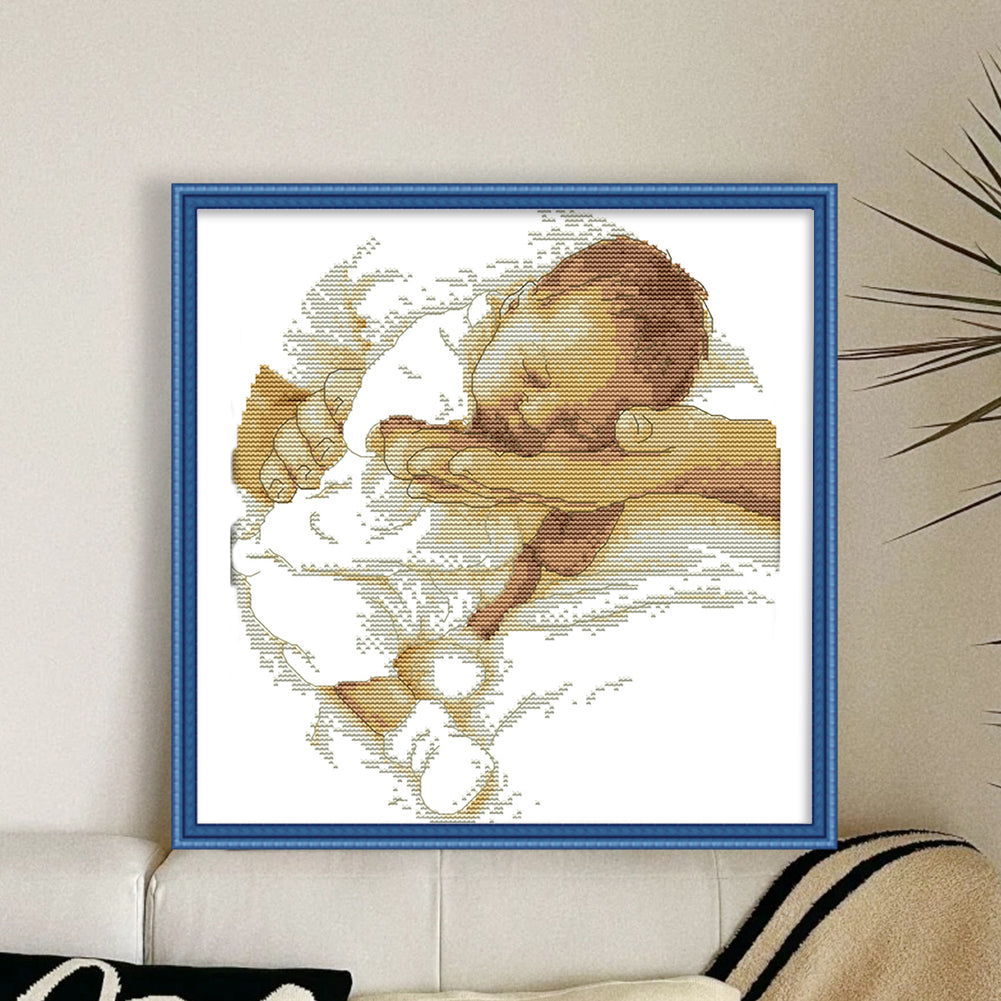 Care - Partial 14CT Counted Cross Stitch 29x32CM - Joy Sunday