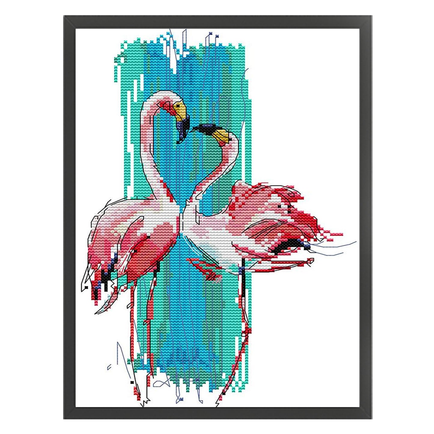 Flamingo Dance - Partial 14CT Counted Cross Stitch 25x33CM - Joy Sunday