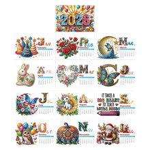 Load image into Gallery viewer, Diamond Painting Calendar DIY Calendar Desktop Ornament for Home Office Planning
