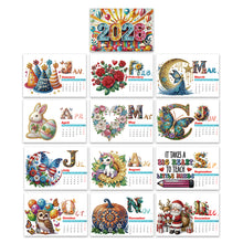 Load image into Gallery viewer, Diamond Painting Calendar DIY Calendar Desktop Ornament for Home Office Planning
